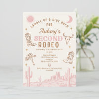 Vintage Pink Cowgirl First Rodeo 2nd Birthday