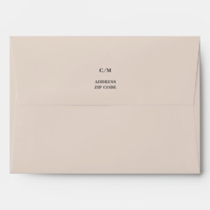 Vintage Pink Custom Wedding Envelope