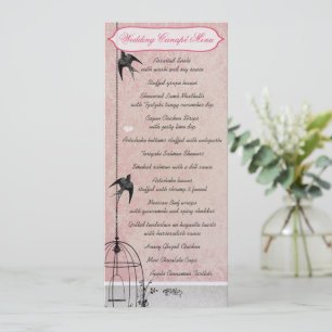 Vintage Pink Damask Bird Cage Save the Date Invitation