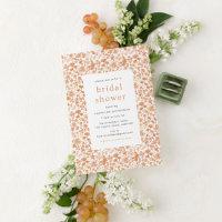 Vintage Pink Ditzy Floral Bridal Shower Invitation