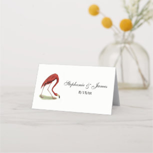 Vintage Pink Flamingo #1 Place Card