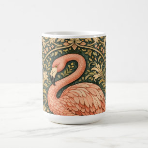 Vintage Pink Flamingo art nouveau design Coffee Mug