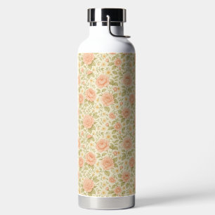 vintage pink floral/flower pattern water bottle