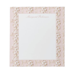 Vintage Pink Floral Notepad