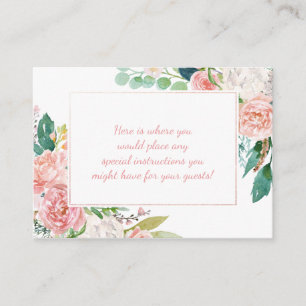 Vintage Pink Floral Rose Enclosure Card