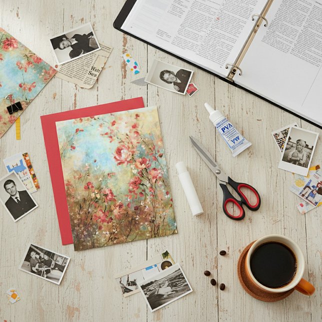 Vintage pink floral scrapbook background paper (Creator Uploaded)