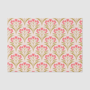 Vintage Pink Floral Seamless Pattern Shabby Chic Tissue Paper