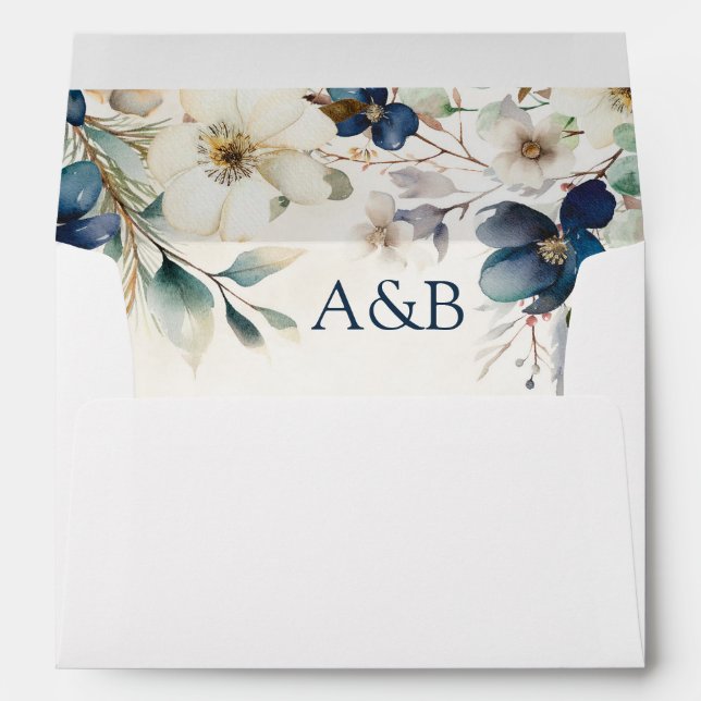 Vintage Pink Floral Spring Wedding Envelope (Back (Bottom))