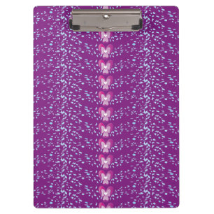 Vintage Pink Floral Violets wallpaper pattern Clipboard