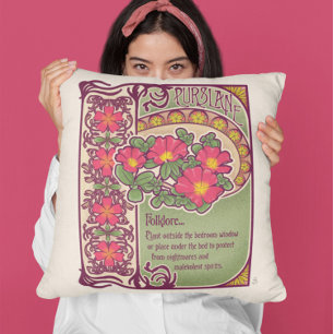 Vintage Pink Flower Encouragement/Dreams Pillow