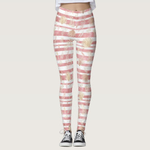 VINTAGE PINK FLOWER  LEGGINGS