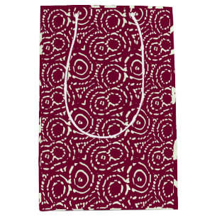 Vintage Pink Geometric Abstract Medium Gift Bag