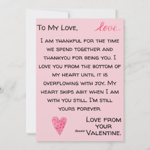 Vintage Pink Heart Personalised Valentine Card