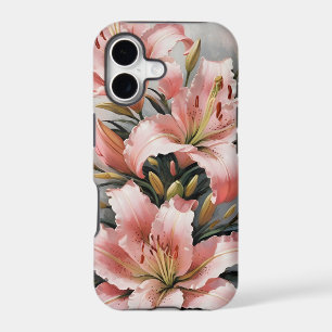 Vintage pink lilies
