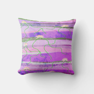 Vintage Pink Lotus Throw Pillow