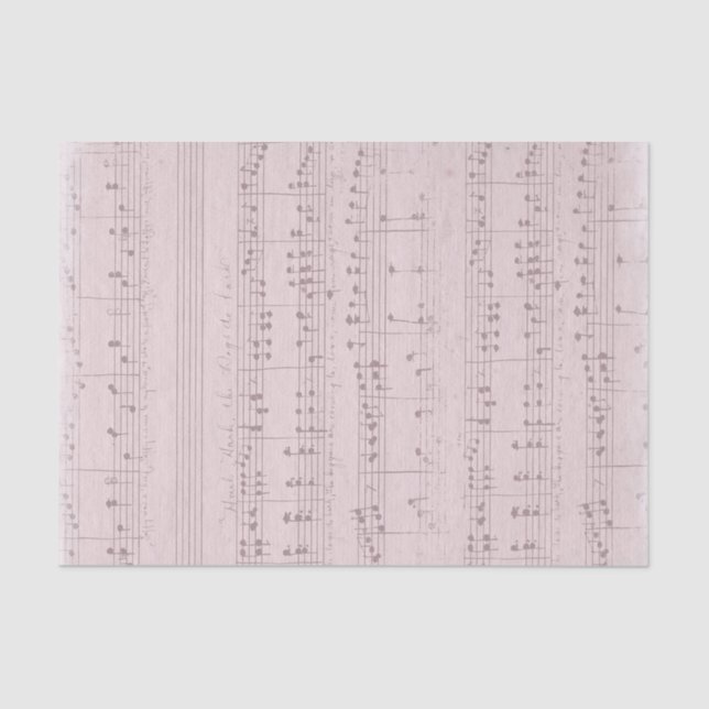 vintage pink music sheet (Front)