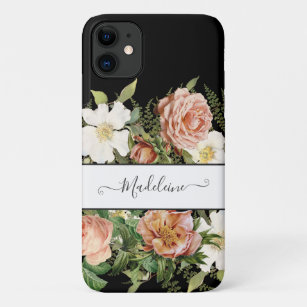 Vintage Pink n White Floral w Girly Flowers Case-Mate iPhone Case