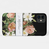 Vintage Pink n White Floral w Girly Flowers Case-Mate iPhone Case (Back (Horizontal))