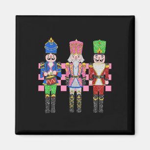 Vintage Pink Nutcracker Squad Ballet Women Pink Ch Magnet