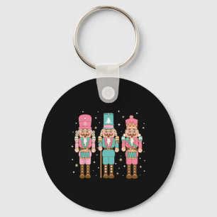 Vintage Pink Nutcracker Squad Pink Christmas Women Key Ring