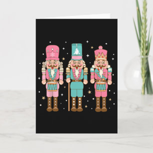 Vintage Pink Nutcracker Squad Women Girl Kids Pink Card