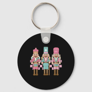 Vintage Pink Nutcracker Squad Women Girl Kids Pink Key Ring