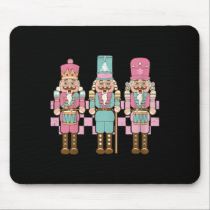 Vintage Pink Nutcracker Squad Women Girl Kids Pink Mouse Pad