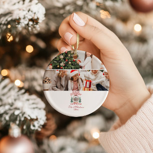 Vintage Pink Nutcracker Wonderland Ceramic Ornament