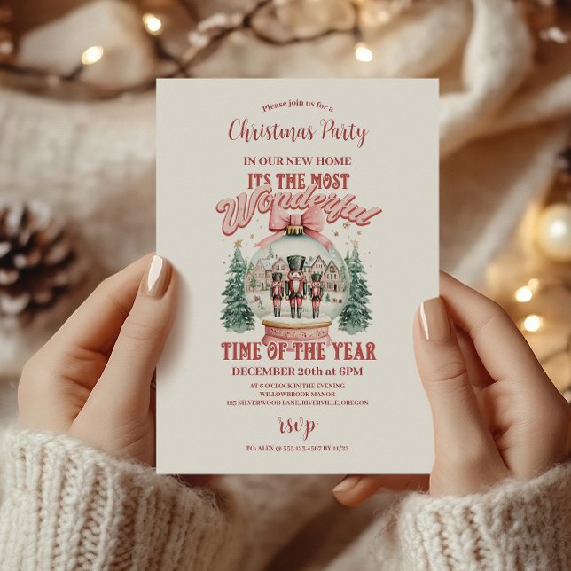Vintage Pink Nutcracker Wonderland Invitation (Creator Uploaded)