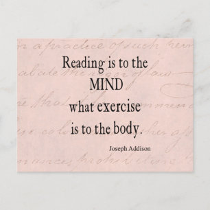 Vintage Pink Parchment Paper Writing Addison Quote Postcard