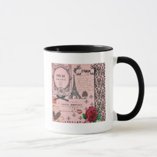 Vintage Pink Paris Collage Mug