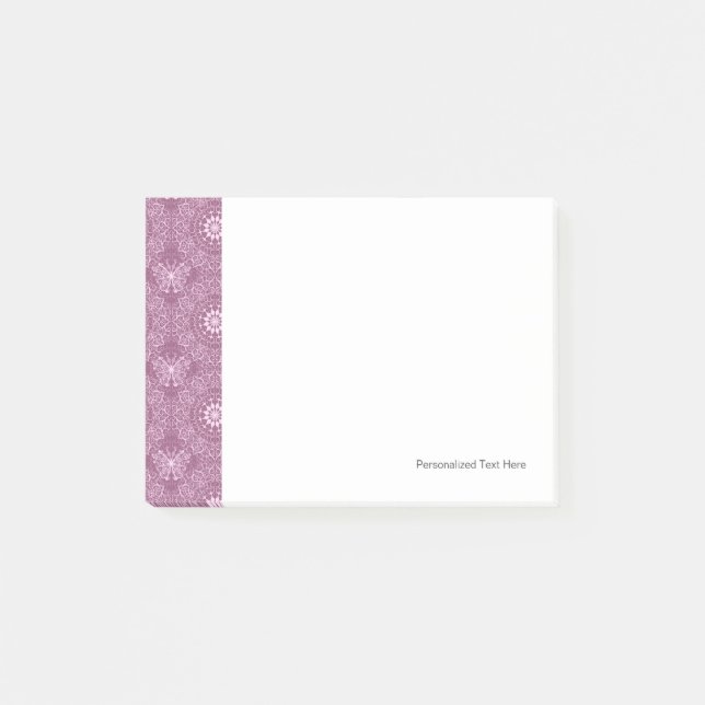 Vintage Pink Pattern Post-it Notes (Front)