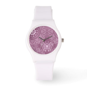 Vintage Pink Pattern Watch