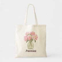 Vintage Pink Peonies Watercolor Art - Botanical