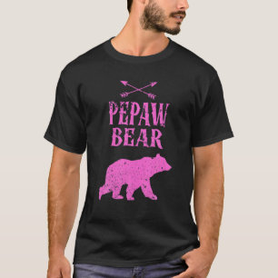 Vintage Pink Pepaw Bear Christmas Xmas Men Women M T-Shirt