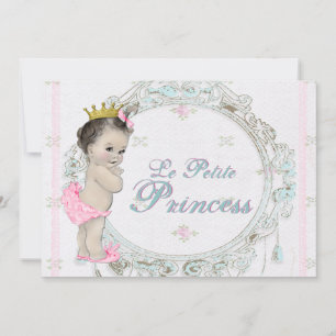 Vintage Pink Princess Baby Shower Invitation