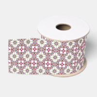Vintage Pink Red Barcelona Tile Flower