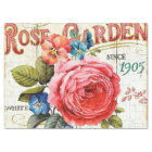 Vintage pink rose any purpose party tissue