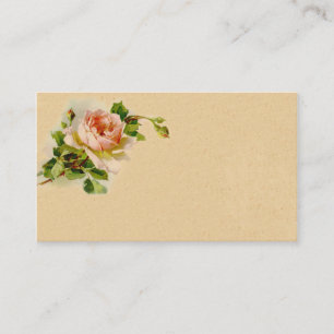 Vintage Pink Rose Business Profile Card