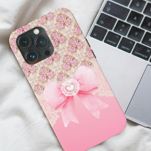 Vintage Pink Rose Floral  Case-Mate iPhone 14 Pro Case