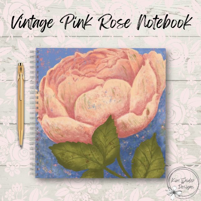 Vintage Pink Rose Notebook (Creator Uploaded)