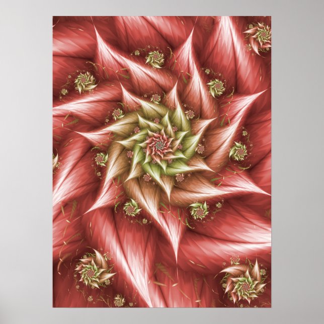 Vintage Pink Rose Poster (Front)