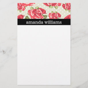 Vintage Pink Rose Stationery