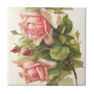 Vintage Pink Rose Tile
