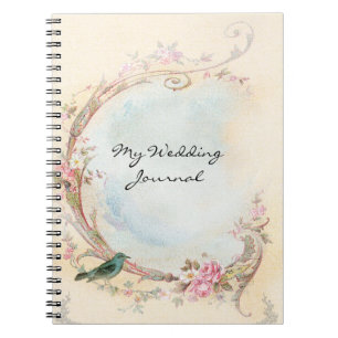 Vintage Pink Rose Wedding Journal