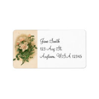 Vintage Pink Roses Address Labels