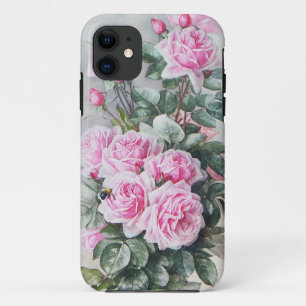 Vintage Pink Roses Bouquet iPhone 11 Case