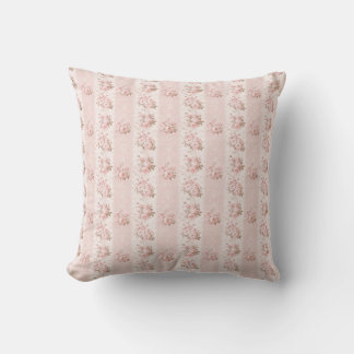 Vintage Pink Roses Coquette Cushion