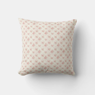 Vintage Pink Roses Coquette Cushion