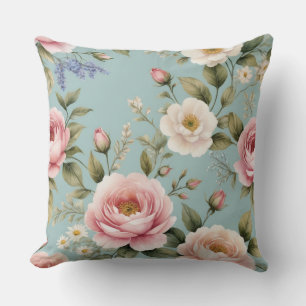 Vintage Pink Roses  Cushion